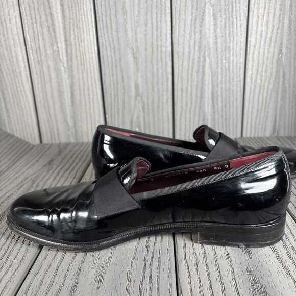 Salvatore Ferragamo Made in Italy Patent Grosgrain Vamp Formal Loafer 9.5 D